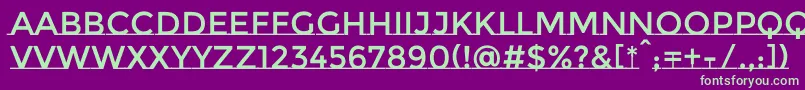 MontserratsubrayadaRegular Font – Green Fonts on Purple Background