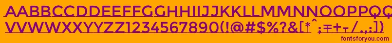 MontserratsubrayadaRegular Font – Purple Fonts on Orange Background