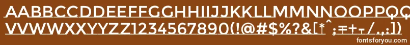 MontserratsubrayadaRegular Font – White Fonts on Brown Background