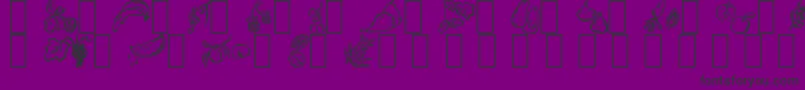 Weitere Informationen zur Paradis-Schriftart Paradis-Schriftart – Schwarze Schriften auf violettem Hintergrund