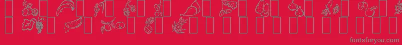 Paradis Font – Gray Fonts on Red Background