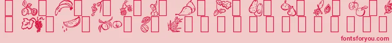 Paradis Font – Red Fonts on Pink Background