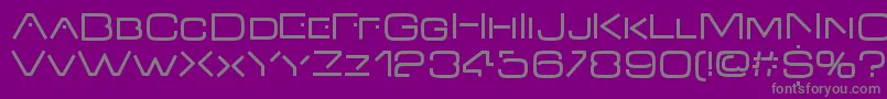フォントVdubRegular – 紫の背景に灰色の文字