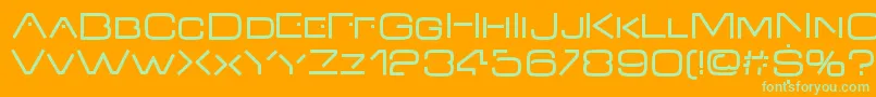 fuente VdubRegular – Fuentes Verdes Sobre Fondo Naranja