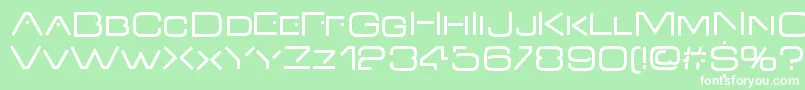 フォントVdubRegular – 緑の背景に白い文字