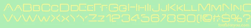 VdubRegular-Schriftart – Gelbe Schriften auf grünem Hintergrund