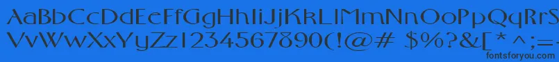 FosterexpandedRegular Font – Black Fonts on Blue Background