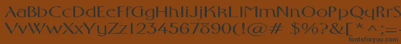 FosterexpandedRegular Font – Black Fonts on Brown Background