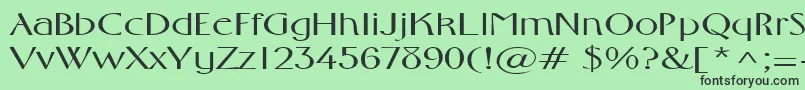 FosterexpandedRegular Font – Black Fonts on Green Background