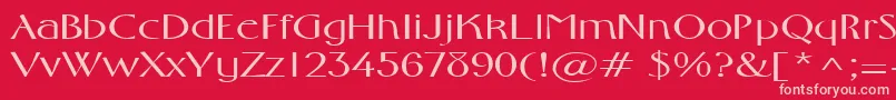 FosterexpandedRegular Font – Pink Fonts on Red Background