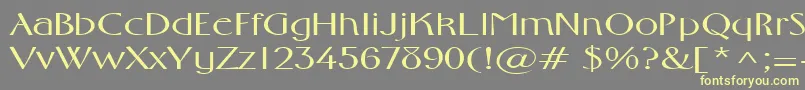 FosterexpandedRegular Font – Yellow Fonts on Gray Background