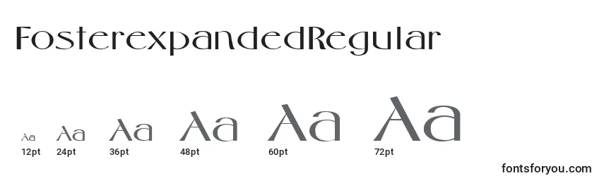 FosterexpandedRegular Font Sizes