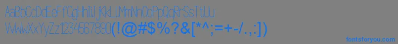 フォントArgocksazViper78 – 灰色の背景に青い文字