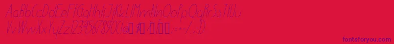 Шрифт EnsureMediumItalic – фиолетовые шрифты на красном фоне