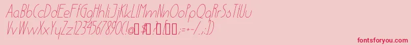 Шрифт EnsureMediumItalic – красные шрифты на розовом фоне