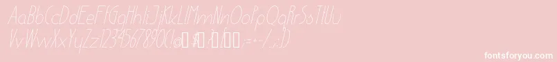 フォントEnsureMediumItalic – ピンクの背景に白い文字