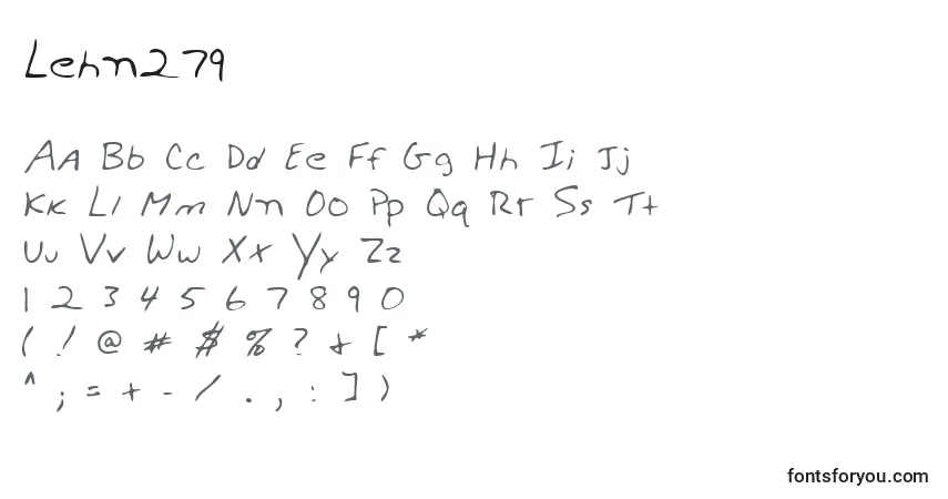 Schriftart Lehn279 – Alphabet, Zahlen, spezielle Symbole