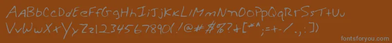 Lehn279-Schriftart – Graue Schriften auf braunem Hintergrund