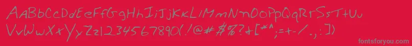 Lehn279-Schriftart – Graue Schriften auf rotem Hintergrund