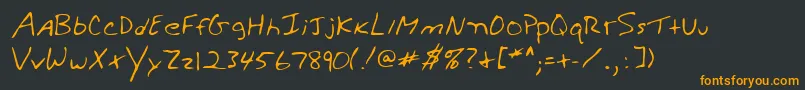 Lehn279 Font – Orange Fonts on Black Background