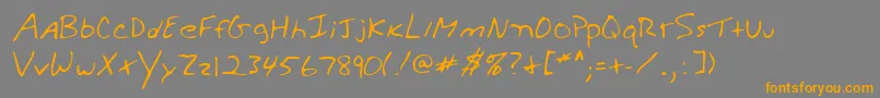 Lehn279-Schriftart – Orangefarbene Schriften auf grauem Hintergrund