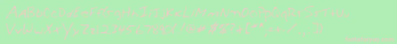 Lehn279 Font – Pink Fonts on Green Background