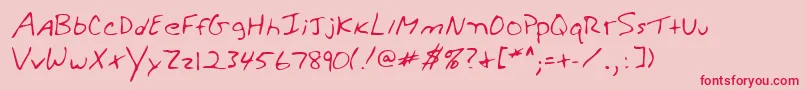 Lehn279 Font – Red Fonts on Pink Background