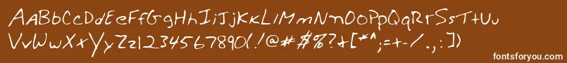 フォントLehn279 – 茶色の背景に白い文字