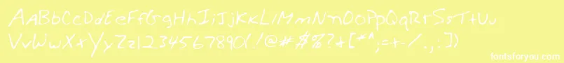 Lehn279 Font – White Fonts on Yellow Background