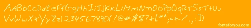 More about Lehn279 Font Lehn279 Font – Yellow Fonts on Orange Background