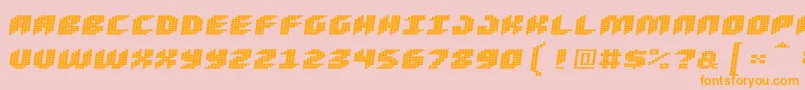 Loudnoiseskew Font – Orange Fonts on Pink Background