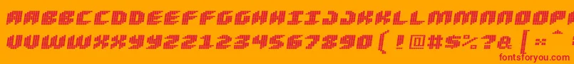 Loudnoiseskew Font – Red Fonts on Orange Background