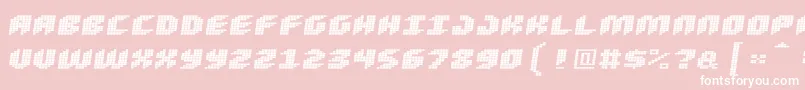 Loudnoiseskew Font – White Fonts on Pink Background