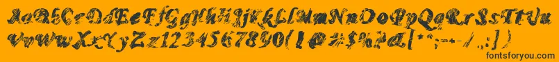 Monomadness Font – Black Fonts on Orange Background