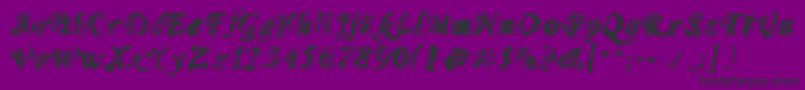 Monomadness-Schriftart – Schwarze Schriften auf violettem Hintergrund