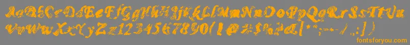 Monomadness-Schriftart – Orangefarbene Schriften auf grauem Hintergrund