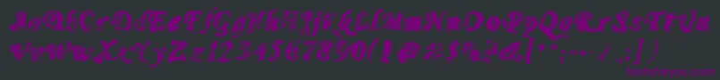 Monomadness-fontti – violetit fontit mustalla taustalla