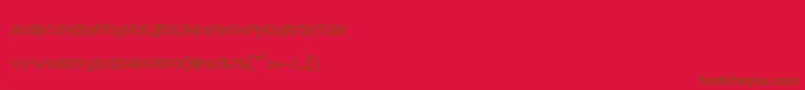 RmPlaytimeBold Font – Brown Fonts on Red Background