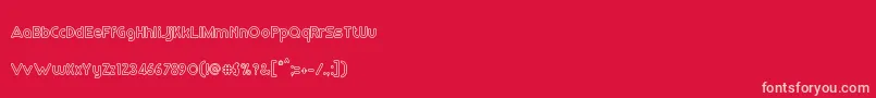RmPlaytimeBold Font – Pink Fonts on Red Background