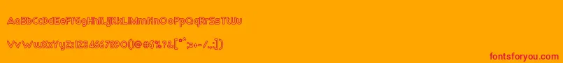 RmPlaytimeBold Font – Red Fonts on Orange Background
