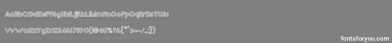 RmPlaytimeBold Font – White Fonts on Gray Background