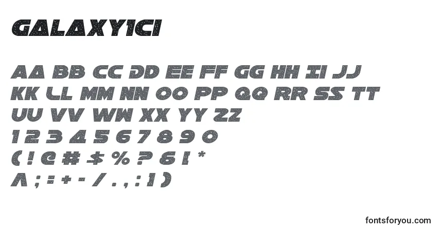 Schriftart Galaxy1ci – Alphabet, Zahlen, spezielle Symbole