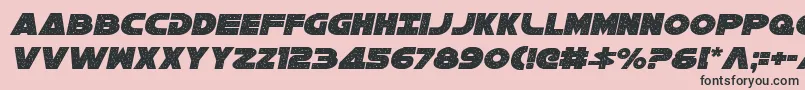 Fonte Galaxy1ci – fontes pretas em um fundo rosa
