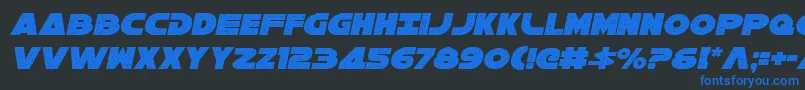 フォントGalaxy1ci – 黒い背景に青い文字