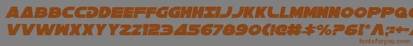 Galaxy1ci-Schriftart – Braune Schriften auf grauem Hintergrund
