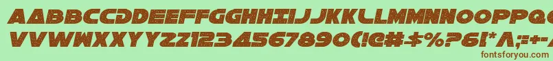 Galaxy1ci Font – Brown Fonts on Green Background