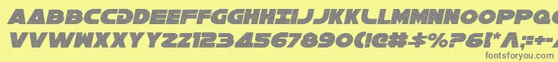 フォントGalaxy1ci – 黄色の背景に灰色の文字