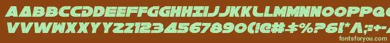 Galaxy1ci-fontti – vihreät fontit ruskealla taustalla