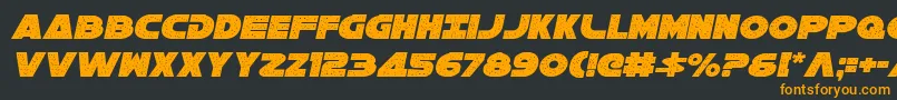 Galaxy1ci Font – Orange Fonts on Black Background