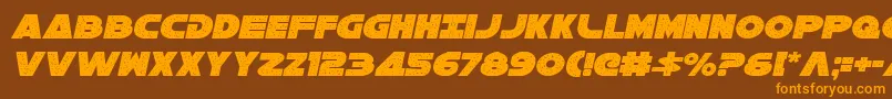 Galaxy1ci Font – Orange Fonts on Brown Background